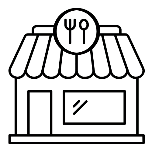 Restaurant shopfront icon